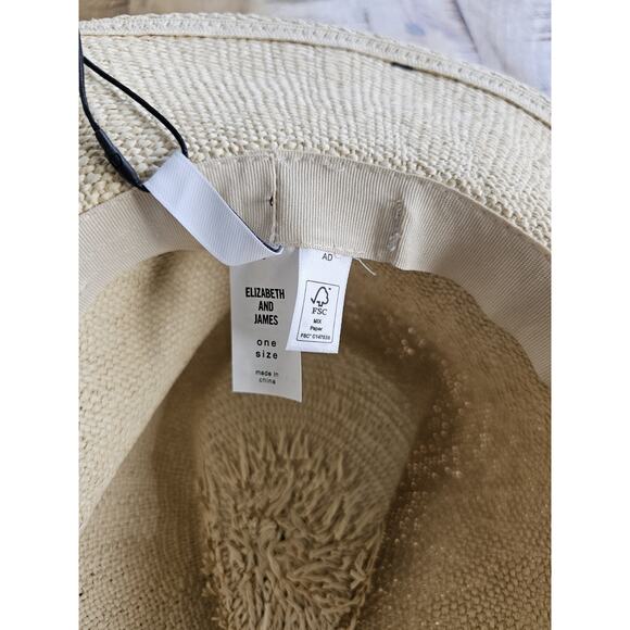 Elizabeth and James Straw Fedora Hat NWT Beach Vacation Summer Sun Hat - Picture 4 of 5